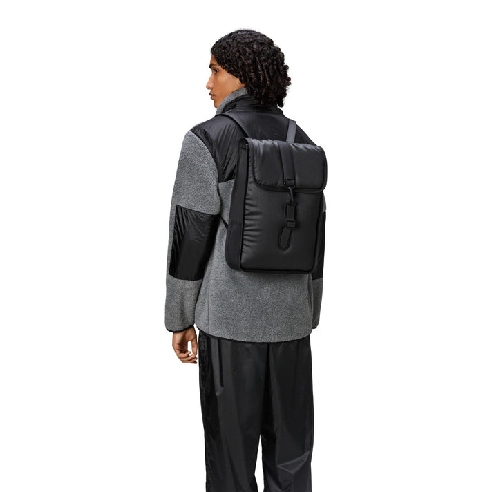 Rains Rugzak 21740 Puffed backpack mini Black 01 Rains Rugzak 21740 Puffed backpack mini Black 01