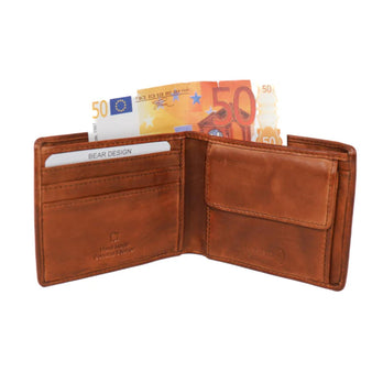 Bear Design Portemonnee CL8754 Fabian Cognac Bear Design Portemonnee CL8754 Fabian Cognac