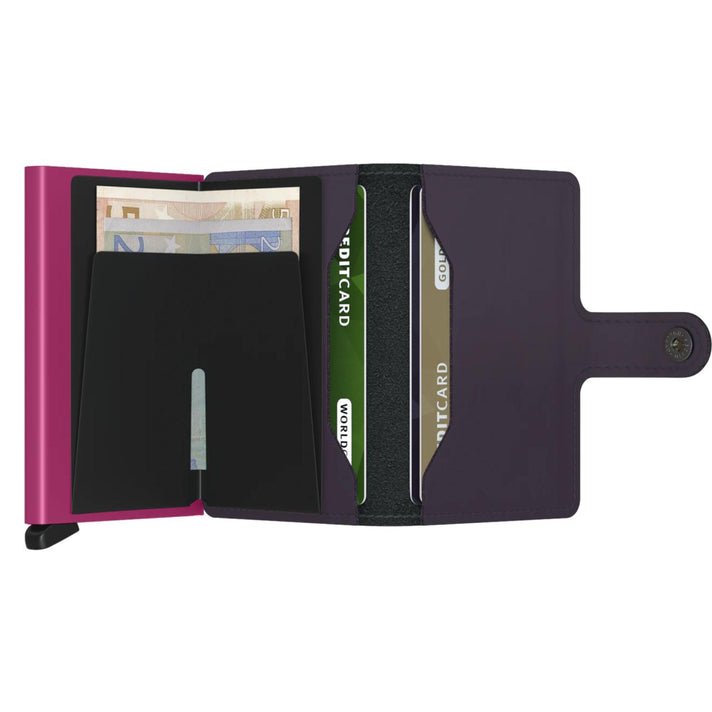 Secrid Pasjeshouder Miniwallet* Matte Dark Purple-Fuchsia Secrid Pasjeshouder Miniwallet* Matte Dark Purple-Fuchsia