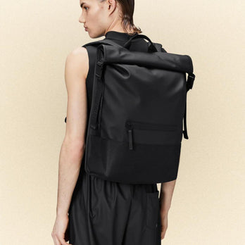 Rains Rugzak 14320 Trail Rolltop 01 Black Rains Rugzak 14320 Trail Rolltop 01 Black