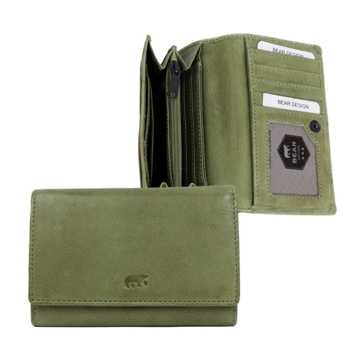 Bear Design Portemonnee CL15572 Flappie Moss Bear Design Portemonnee CL15572 Flappie Moss