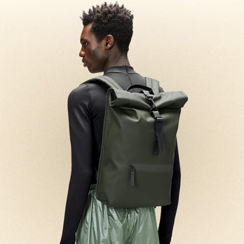 Rains Rugzak 13320 Rolltop Rucksack 03 Green Rains Rugzak 13320 Rolltop Rucksack 03 Green