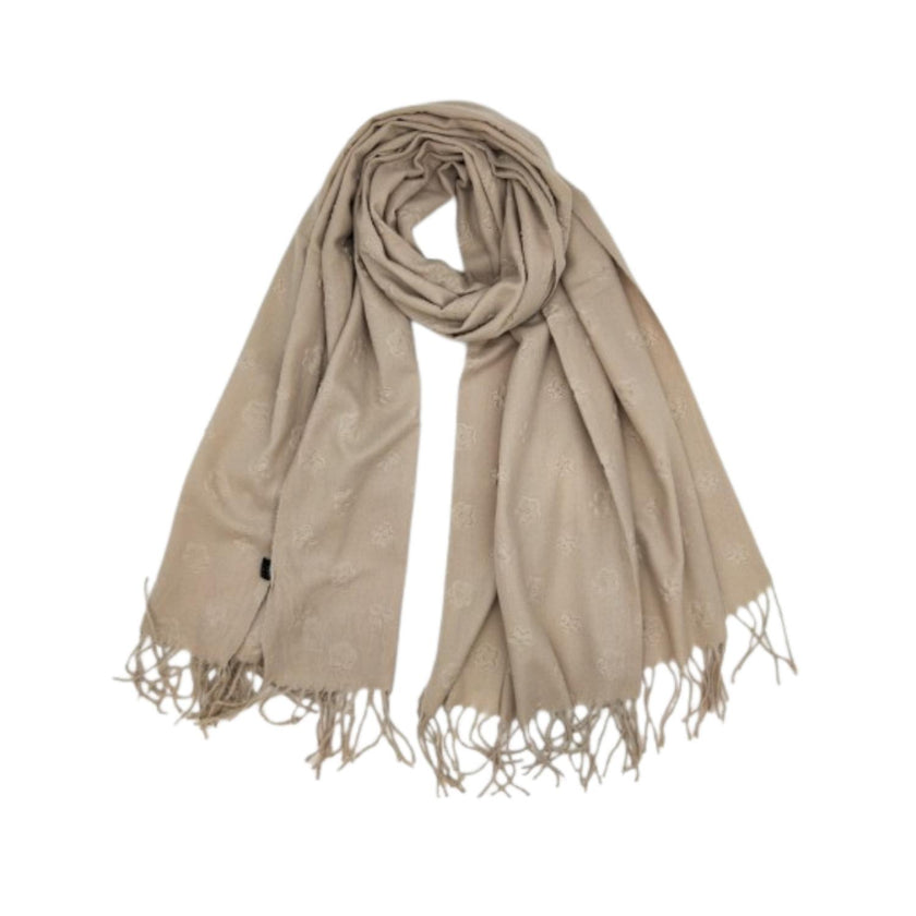 Sjaal YF-19231 taupe bloem Taupe bloem