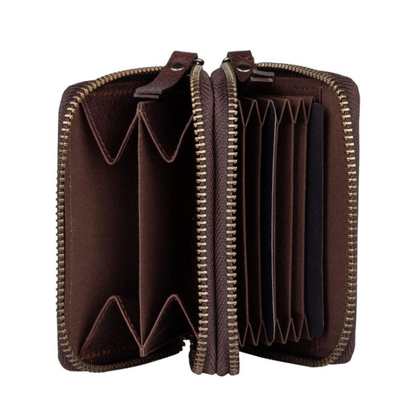 Burkely Portemonnee 8001337 Wallet S double zip 20 Brown