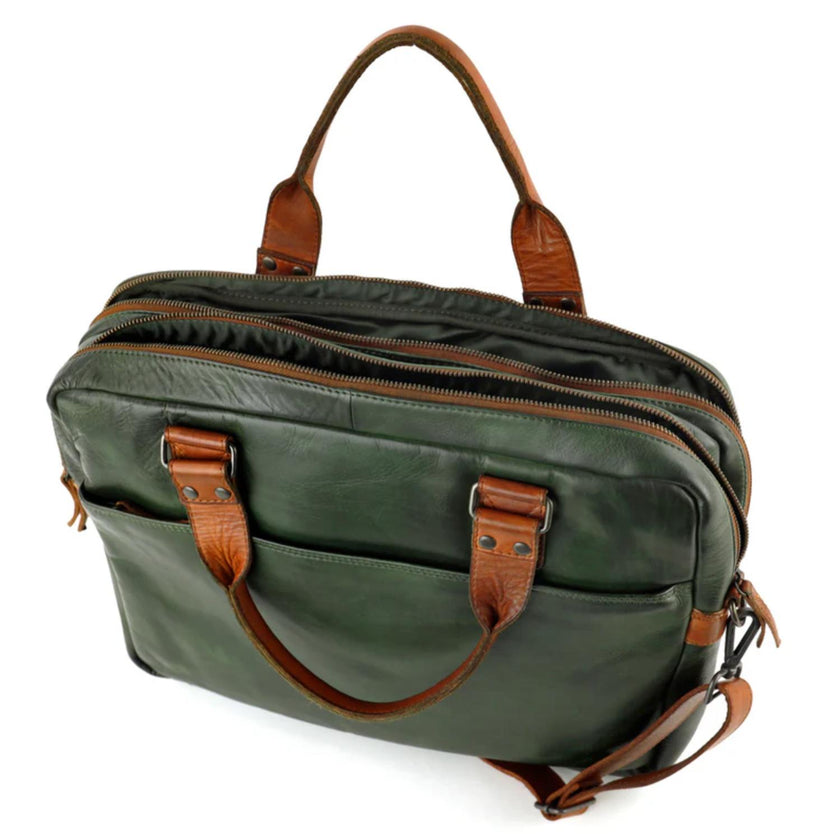 Bear Design Laptoptas CL32843 Leandro Green/cognac