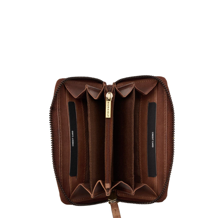 Burkely Portemonnee 1000428 M Zip Around Wallet 22 Bitter Brandy