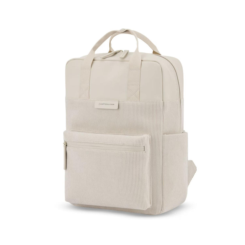 Kapten & Son Laptoprugzak Bergen Pro Cord Sandstone