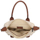 Charm Tas 20777 Buckingham Stippen Wit-Taupe 1289