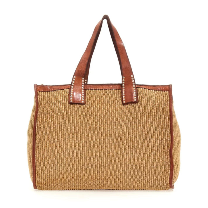 Campomaggi Shopper C037370ND/X2486 F2098 Natural/D.Cognac Campomaggi Shopper C037370ND/X2486 F2098 Natural/D.Cognac