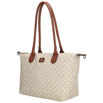 Charm Shopper 20776 Stippen wit-taupe 1289 Charm Shopper 20776 Stippen wit-tauoe 1289