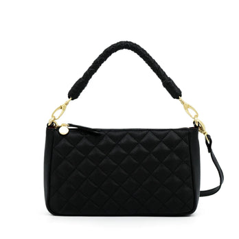 Mosz Tas Coco S Quilted Black dull light gold Mosz Tas Coco S Quilted Black dull light gold