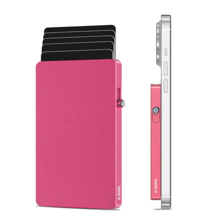 Valenta Pasjeshouder Cardprotector MagSafe Aluminum Roze Valenta Pasjeshouder Cardprotector MagSafe Aluminum Roze