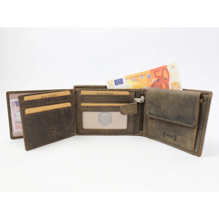 Bear Design Portemonnee HD2689 Tijn Bruin Bear Design Portemonnee HD2689 Tijn Bruin