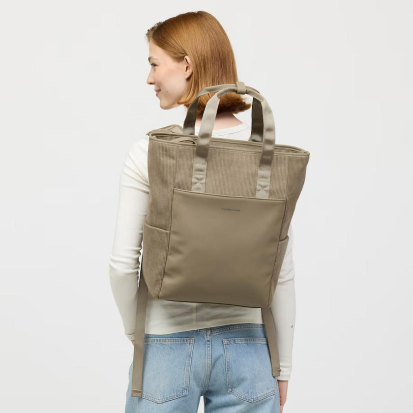 Kapten & Son Rugzak Lindby Pro Cord Dusty Khaki Cord