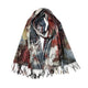 Sjaal 26604 print Bordo