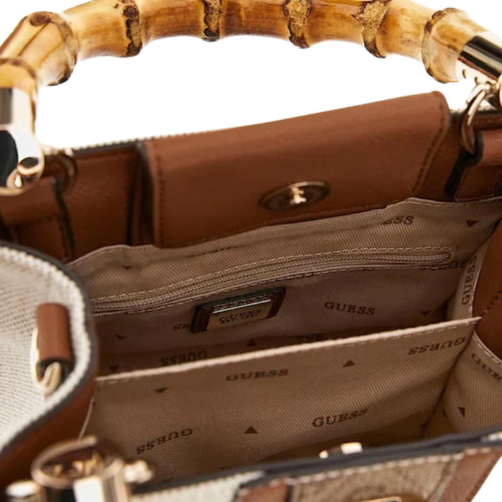 Guess Tas AG933777 Kerima Natural/Latte logo Guess Tas AG933777 Kerima Natural/Latte logo