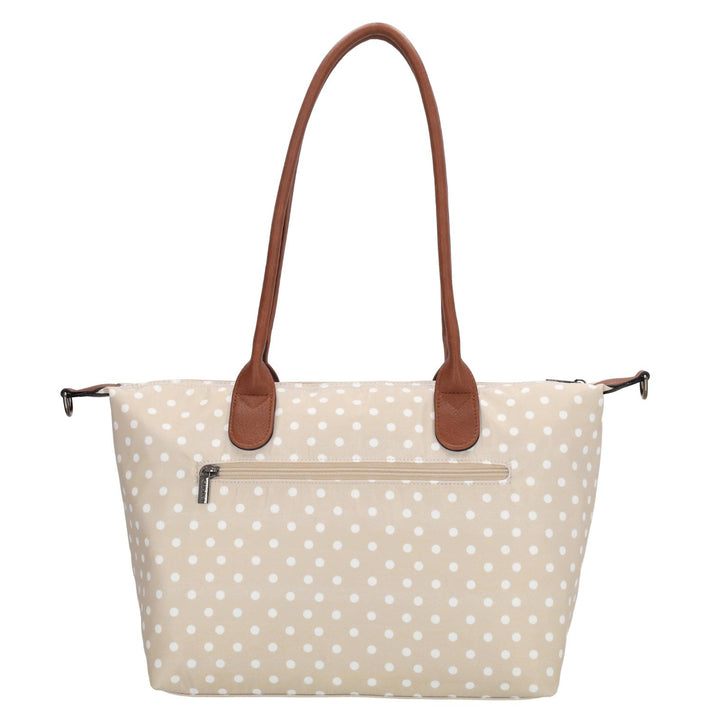 Charm Shopper 20776 Stippen wit-taupe 1289 Charm Shopper 20776 Stippen wit-tauoe 1289