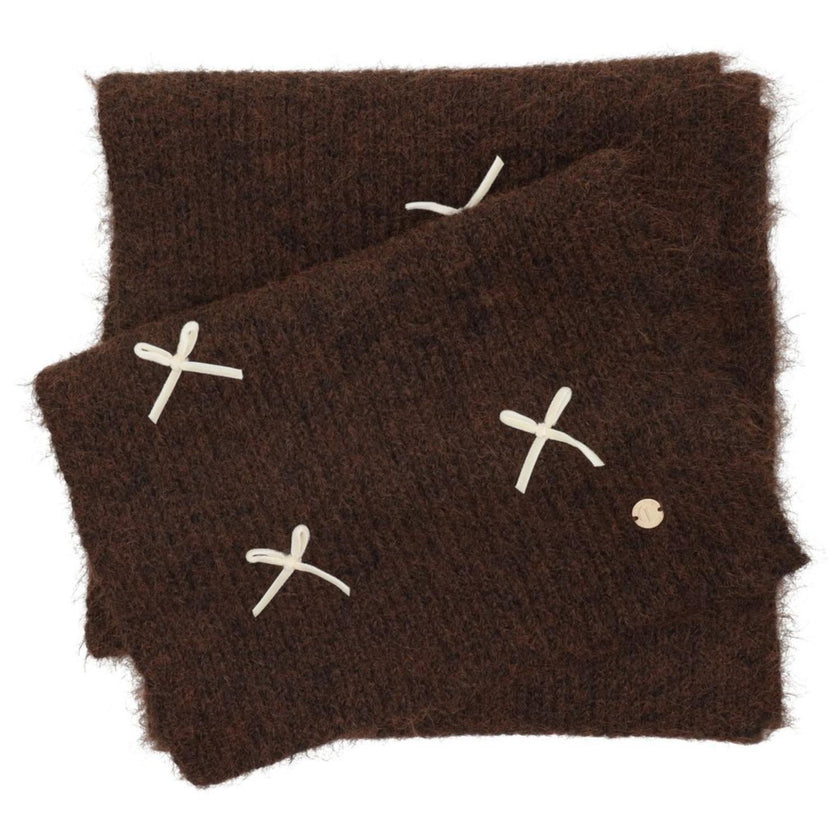 Charm Sjaal & Muts 26273 set Donkerbruin 097