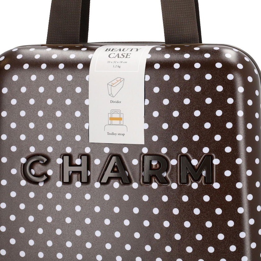 Charm Beautycase 23794 Dots Donkerbruin/wit 1291 Dots