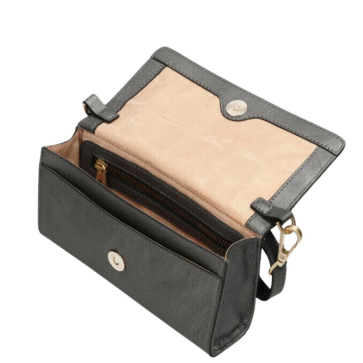 Fred de la Bretoniere Tas klep FR003502343W Jaana Gun metal grey Fred de la Bretoniere Tas klep FR003502343W Jaana Gun metal grey