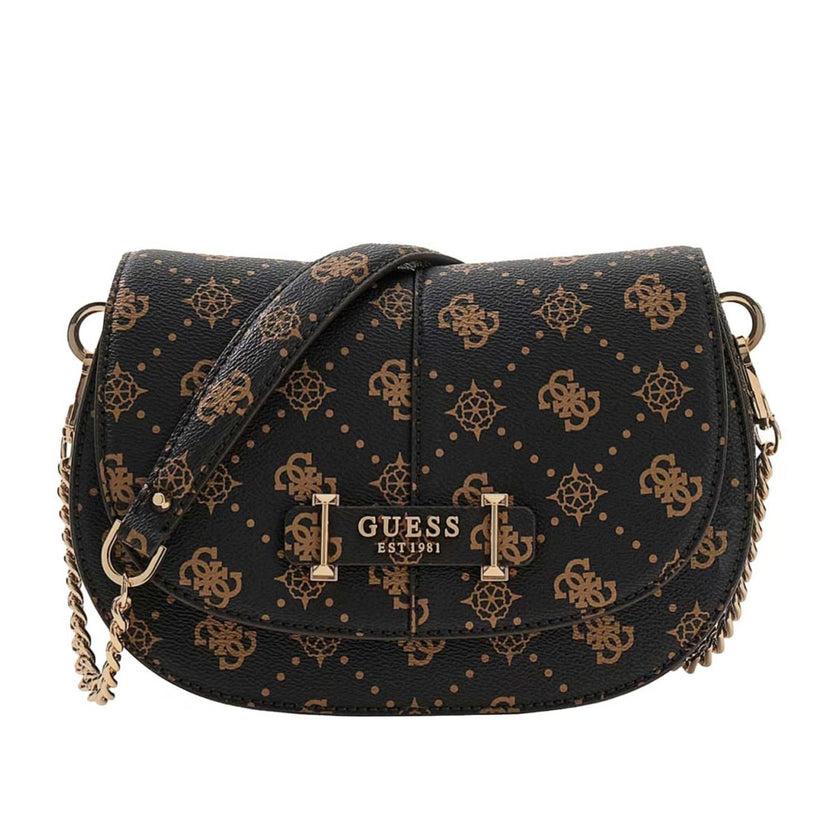 Guess Tasje klep GP989820 Carrie Espresso logo