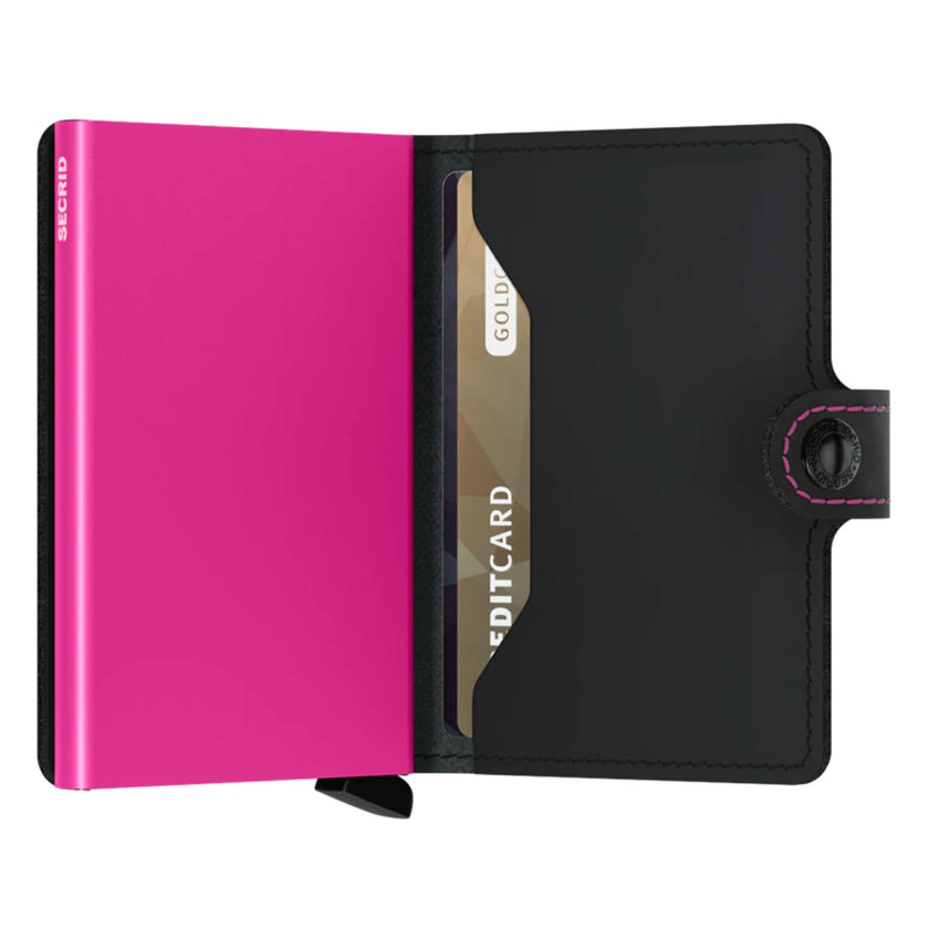 Secrid Pasjeshouder Miniwallet Matte Black-Fuschia