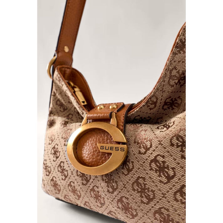 Guess Tas JJ930872 Camden Mini Latte Logo Cognac Guess Tas JJ930872 Camden Mini Latte Logo Cognac