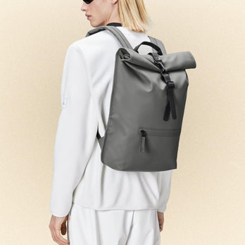 Rains Rugzak 13320 Rolltop Rucksack 13 Grey Rains Rugzak 13320 Rolltop Rucksack 13 Grey