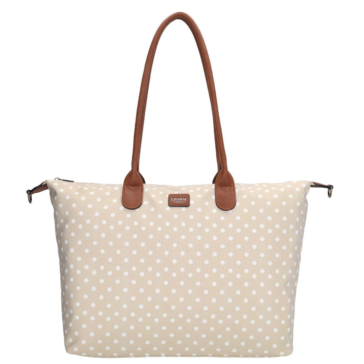 Charm Shopper 22521 Buckingham Wit-Taupe 1289 Stippen Charm Shopper 22521 Buckingham Stippen Wit-Taupe 1289