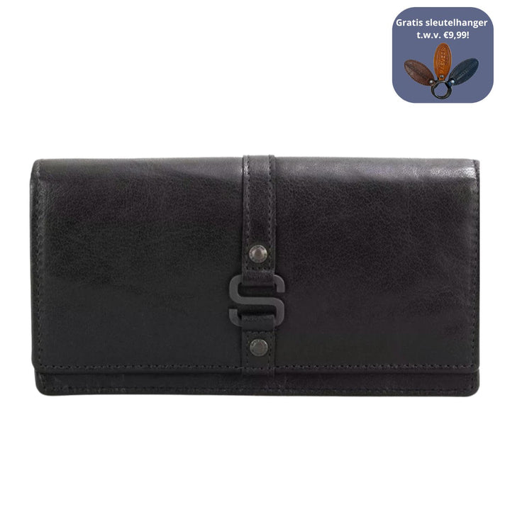 Spikes&Sparrow Portemonnee 81720 Bronco 00 Zwart Spikes&Sparrow Portemonnee 81720 Bronco 00 Zwart