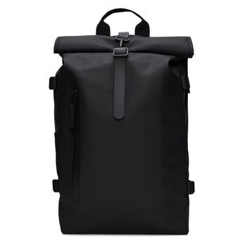 Rains Rugzak 14590 Rolltop Rucksack Large Black 01 Rains Rugzak 14590 Rolltop Rucksack Large Black 01