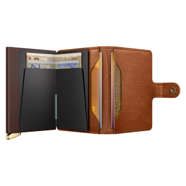 Secrid Pasjeshouder Miniwallet Lines Emboss Cognac + Secrid Pasjeshouder Miniwallet Lines Emboss Cognac +