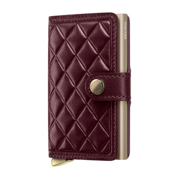 Secrid Pasjeshouder Miniwallet Diamond Emboss Bordeaux + Secrid Pasjeshouder Miniwallet Diamond Emboss Bordeaux +
