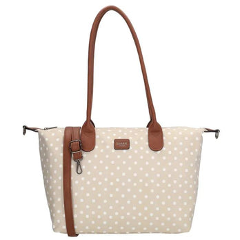 Charm Shopper 20776 Stippen wit-taupe 1289 Charm Shopper 20776 Stippen wit-tauoe 1289
