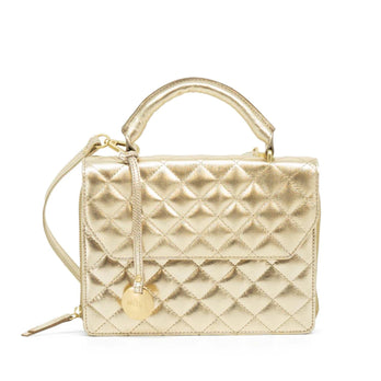 Mosz Tas Kris Bag L Quilted Gold, dull light gold