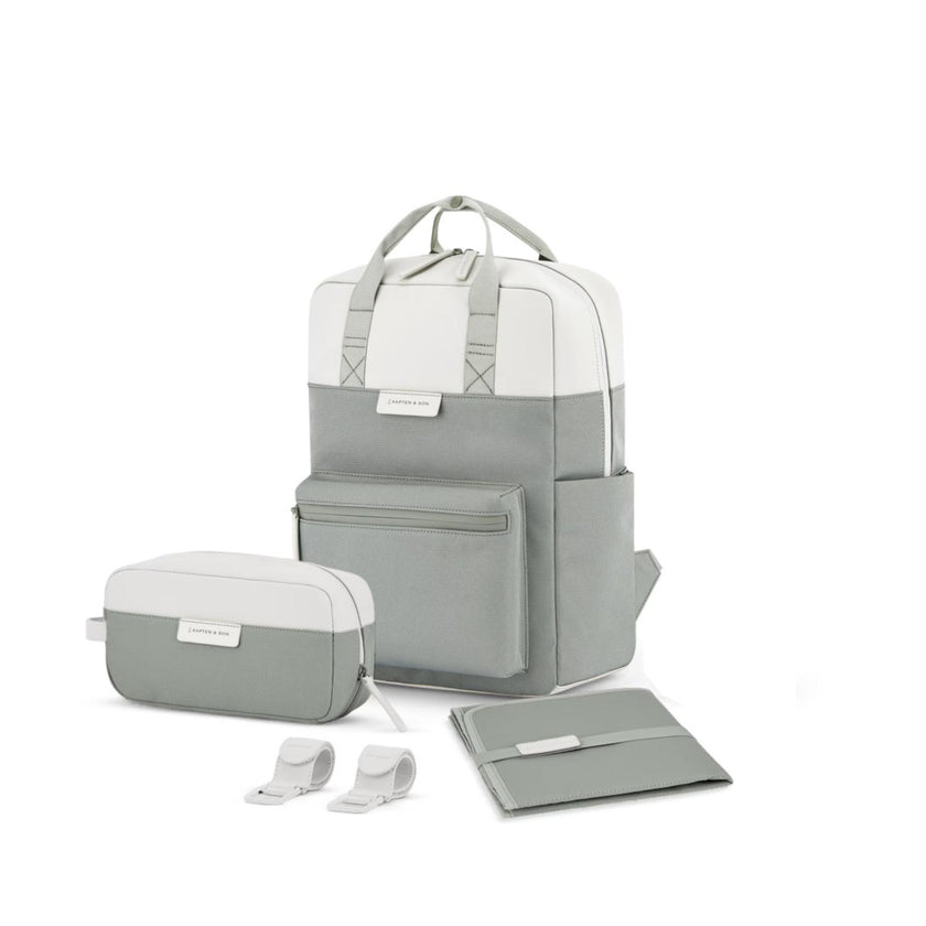 Kapten & Son Verzorgingsrugzak Bergen pro diaper Muted sage