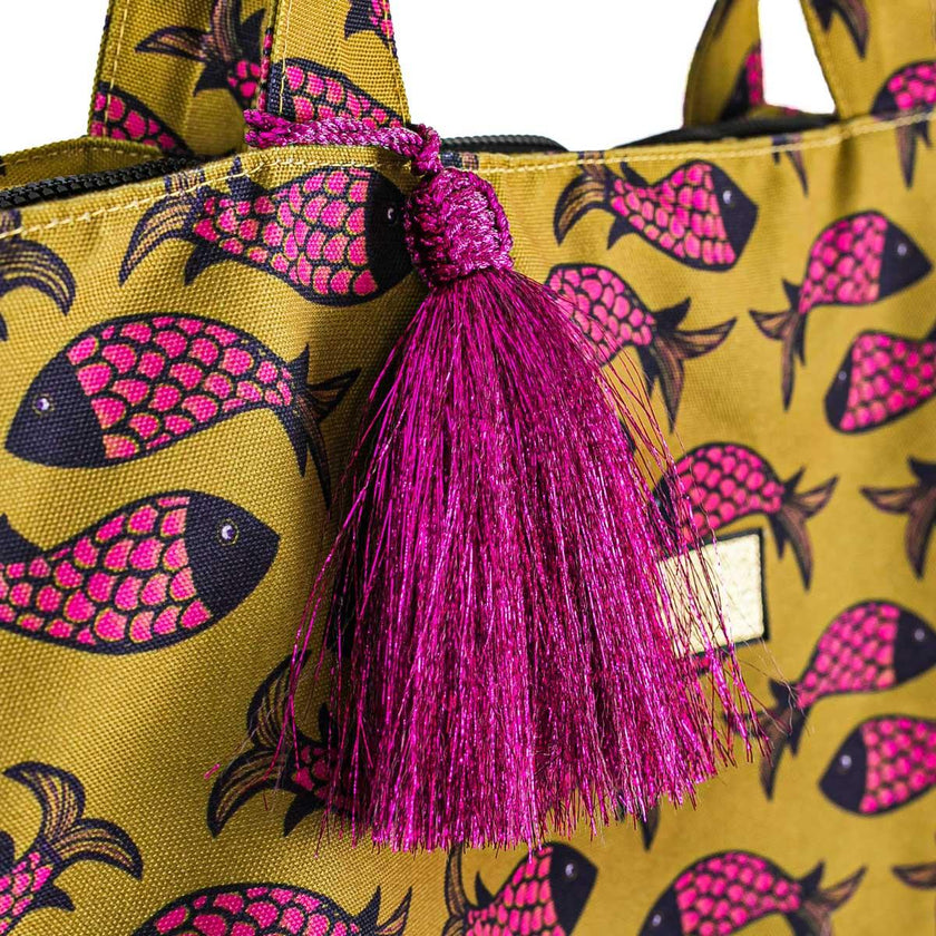 Little Legends Strandtas Beach Bag Fish Indian Pink 14