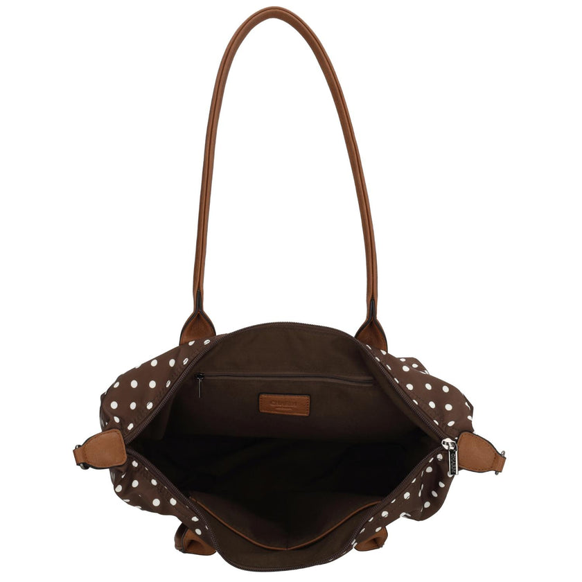 Charm Shopper 20776 Stippen wit-donkerbruin 1291