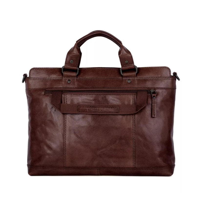 Spikes&Sparrow Laptoptas 501370 Donkerbruin 01