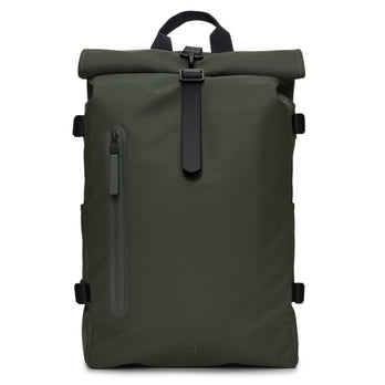 Rains Rugzak 14590 Rolltop Rucksack Large Green 03 Rains Rugzak 14590 Rolltop Rucksack Large Green 03