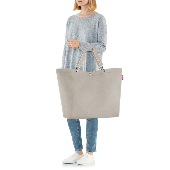 Reisenthel Tas Shopper XL ZU Herringbone Sand 6049 Reisenthel Tas Shopper XL ZU Herringbone Sand 6049