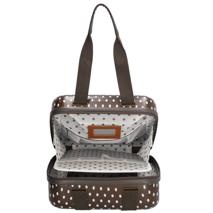 Charm Beautycase 23794 Dots Donkerbruin/wit 1291 Dots Charm Beautycase 23794 Dots Donkerbruin/wit 1291 Dots