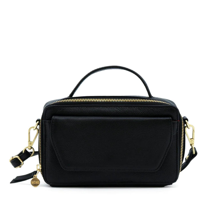Mosz Tas Naomi Plain Black dull light gold 02 Mosz Tas Naomi Plain Black dull light gold 02