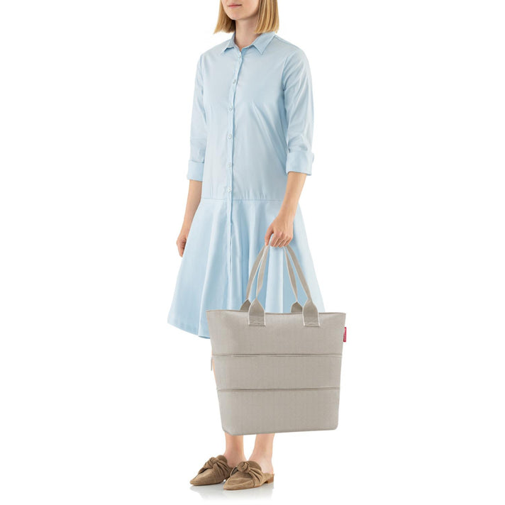 Reisenthel Tas Shopper E1 Herringbone Sand 6049 Reisenthel Tas Shopper E1 Herringbone Sand 6049