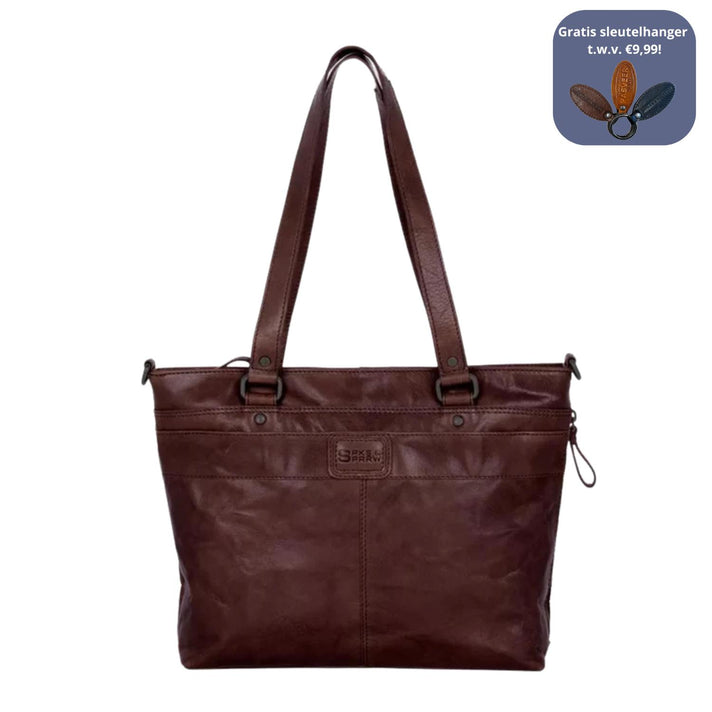 Spikes&Sparrow Shopper 501160 Donkerbruin 01 Spikes&Sparrow Shopper 501160 Donkerbruin 01