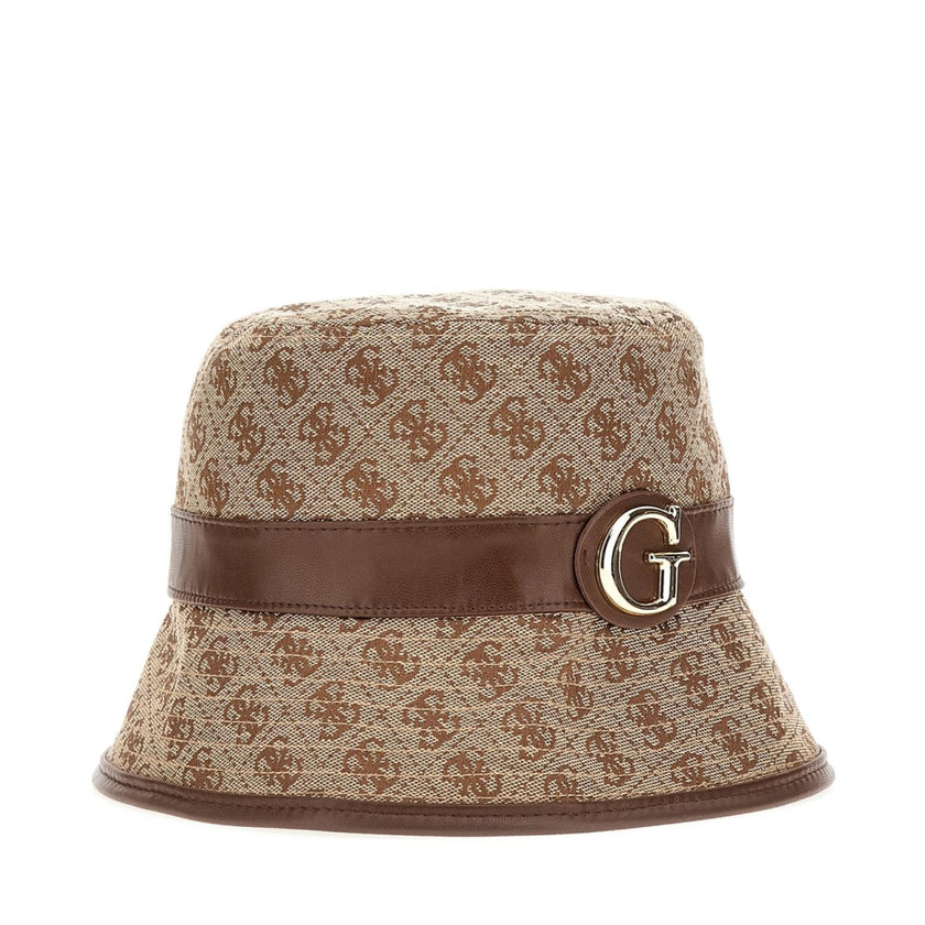 Guess Regenhoed AW5394 Latte logo