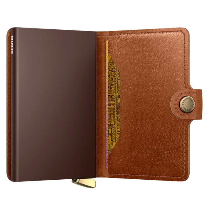 Secrid Pasjeshouder Miniwallet Lines Emboss Cognac + Secrid Pasjeshouder Miniwallet Lines Emboss Cognac +