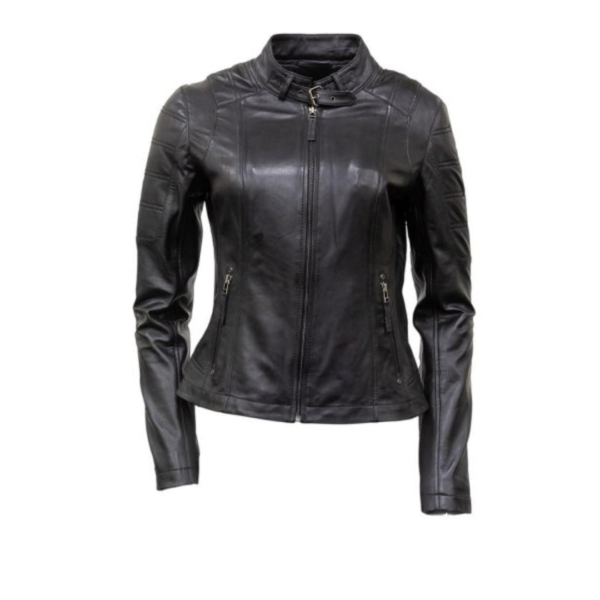 Dekkers ledermode Dames jas Chessy lam Zwart