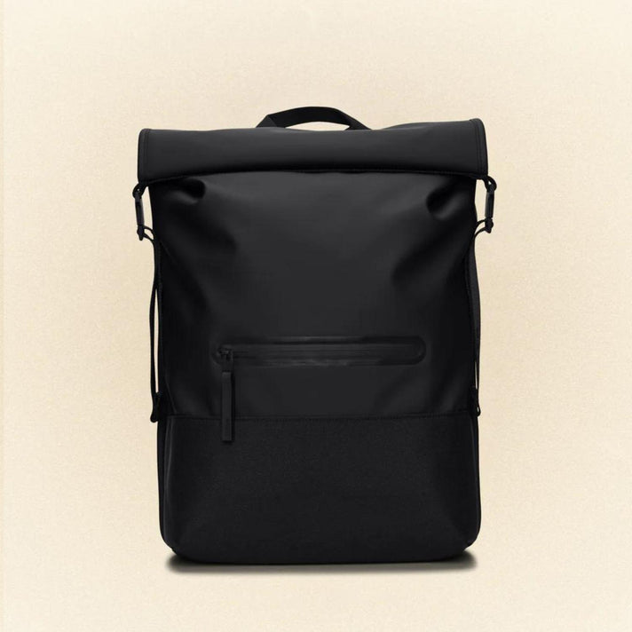 Rains Rugzak 14320 Trail Rolltop 01 Black Rains Rugzak 14320 Trail Rolltop 01 Black