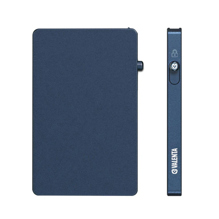 Valenta Pasjeshouder Cardprotector MagSafe Aluminum Blauw Titanium Valenta Pasjeshouder Cardprotector MagSafe Aluminum Blauw Titanium